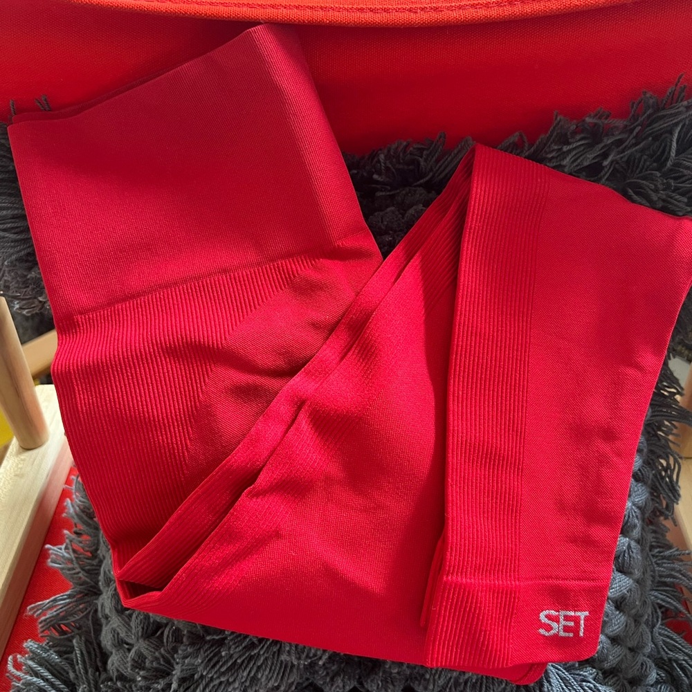 SET ACTIVE Sculpt flex Leggings in Apple Medium $62